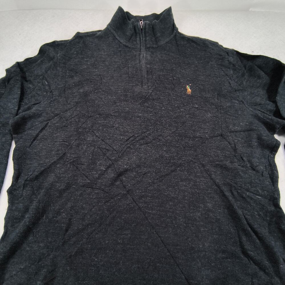 Polo Ralph Lauren Estate Rib Long Sleeve Sweatshirt Mens Size Medium M Black